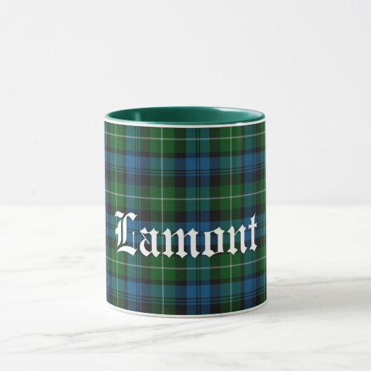 Custom Lamont Scottish Clan Tartan Pset Mok (Midden)