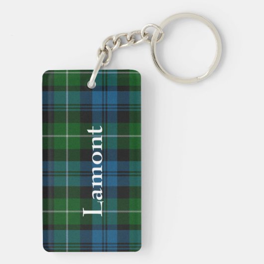 Custom Lamont Tartan Plaid Sleutelhanger (achterkant)