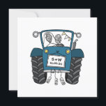 Custom Land Bruiloft Blauwe Tractor Avond Kaart<br><div class="desc">Een tractor land boerderij thema avond bruiloft uitnodiging. Deze prachtige avond bruiloft uitnodiging zou de perfecte uitnodiging voor een paar met een land thema bruiloft. De tekst kan worden bewerkt als u een andere formulering wilt en ook de lettertypestijl kan worden gewijzigd in vergelijking met de vele verschillende lettertypen die...</div>