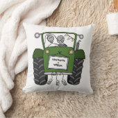 Custom Land Bruiloft Groene Tractor Kussen (Deken)