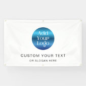 Custom Large Logo Company Branding Simple  Spandoek (Horizontaal)