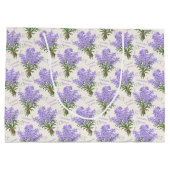 Custom Large Paper Bag with Lavender Pattern Groot Cadeauzakje (Achterkant)