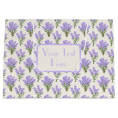 Custom Large Paper Bag with Lavender Pattern Groot Cadeauzakje (Voorkant)