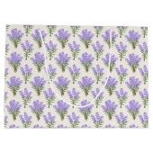 Custom Large Paper Bag with Lavender Pattern Groot Cadeauzakje (Achterkant)