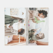 Custom Large Photos Kids Friends Siblings Names Fleece Deken (Voorkant (Horizontaal))