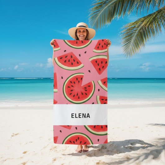 Custom Large Watermelon Graphic Beach Towel Strandlaken