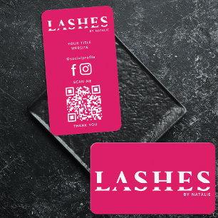 Custom Lash Extension Technician Cool QR Code Visitekaartje