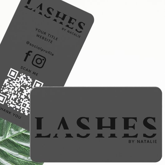 Custom Lash Extension Technician Cool QR Code Visitekaartje