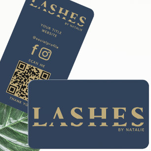 Custom Lash Extension Technician Cool QR Code Visitekaartje