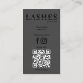Custom Lash Extension Technician Cool QR Code Visitekaartje (Achterkant)