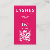 Custom Lash Extension Technician Cool QR Code Visitekaartje (Achterkant)