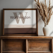 Custom Last Name Print Sign Gift for New Homeowner