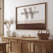 Custom Last Name Print Sign Gift for New Homeowner