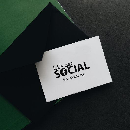 Custom Laten we sociaal worden op Facebook Rubberstempel