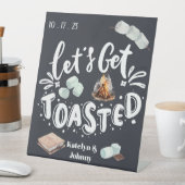 Custom Laten we Toasted Wedding krijgen Reclamebord Met Voetstuk (Insitu)