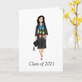 Custom Latina Graduate Graduation Greeting Card Kaart (Gele Bloem)