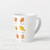 Custom Latte Mok, Autumn Leaves Mok voor haar (Rechterhoek)