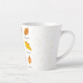 Custom Latte Mok, Autumn Leaves Mok voor haar (Rechts)
