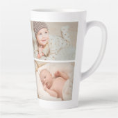Custom Latte Mug with Four-Photo Collage Latte Mok (Rechts)