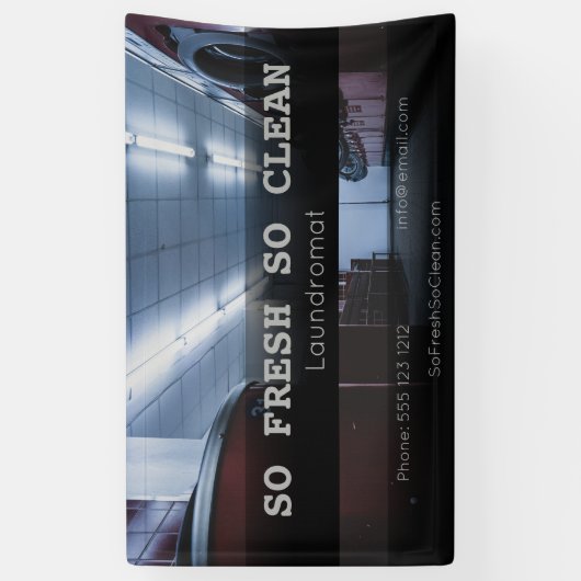 Custom Laundromat Business Banner (Verticaal)