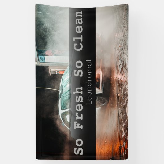 Custom Laundromat Business Spandoek (Verticaal)