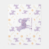 Custom lavender chihuahua Silhouette blanket Fleece Deken (Voorkant)