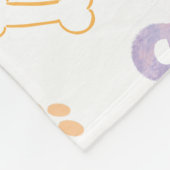 Custom lavender chihuahua Silhouette blanket Fleece Deken (Hoek)