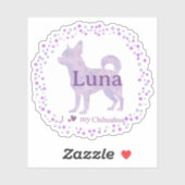 Custom lavender chihuahua Silhouette sticker (Vel)