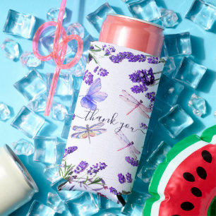 Custom Lavender Dragonfly Shabby Chic Boho Style S Seltzer Blikjeskoeler