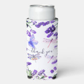 Custom Lavender Dragonfly Shabby Chic Boho Style S Seltzer Blikjeskoeler (Seltzer Voorkant)