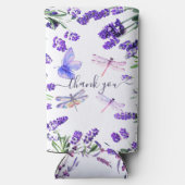 Custom Lavender Dragonfly Shabby Chic Boho Style S Seltzer Blikjeskoeler (Achterkant)