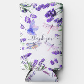 Custom Lavender Dragonfly Shabby Chic Boho Style S Seltzer Blikjeskoeler (Voorkant)