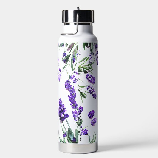 Custom Lavender Dragonfly Shabby Chic Boho Style Waterfles (Rechts)