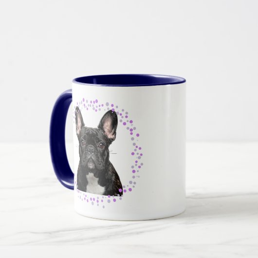 Custom lavender french bulldog mug Photo Mok (Voorkant links)