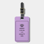 Custom, Lavender Keep Calm Craft On Bagagelabel (Voorkant verticaal)