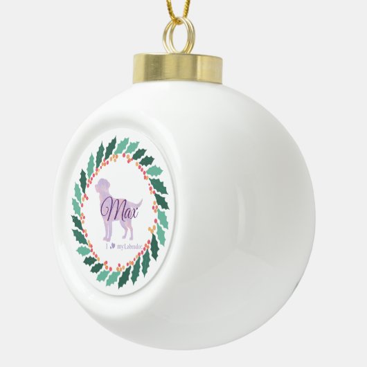 Custom lavender Labrador Retriever ornament gift (Rechts)