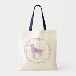 Custom lavender Labrador Retriever Tote Bag Gift