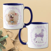 Custom Lavender Poodle Mug Photo Personalized Mok