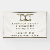 Custom Law Juridisch Bedrijf Kantoor Bedrijfsnaam Spandoek (Horizontaal)