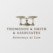 Custom Law Juridische Kantoor Bedrijfsnaam Raamsticker (Vel)