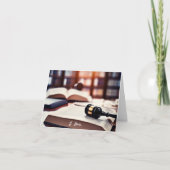 Custom Law School Afstuderen Boek met Gavel Kaart (Voorkant)