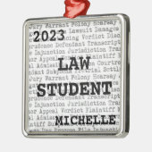 Custom Law Student Juridische Terminologie Kerstmi Metalen Ornament (Links)