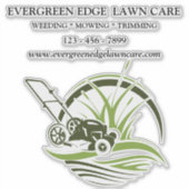 Custom Lawn Care Vinyl Sticker (Voorkant)