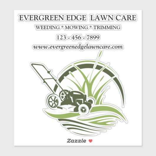 Custom Lawn Care Vinyl Sticker (Vel)