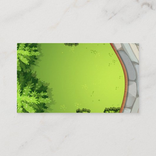 Custom Lawn Landscape Visitekaartje Magnet (Achterkant)