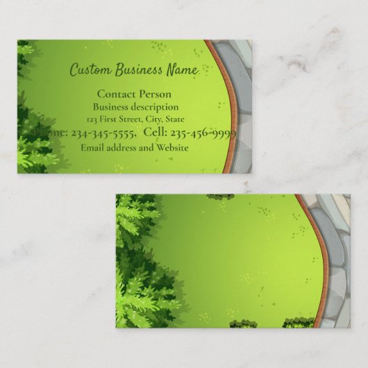 Custom Lawn Landscape Visitekaartje Magnet (Voorkant / Achterkant)