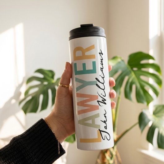 Custom Lawyer Graduation Gift for Law Students Thermosbeker