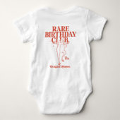 Custom Leap Year Frog Leaper Zeldzame Verjaardagsc Romper (Achterkant)