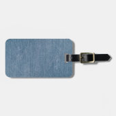 Custom Leather Label Blue Jean Denim Bagagelabel (Voorkant horizontaal)