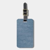 Custom Leather Label Blue Jean Denim Bagagelabel (Voorkant verticaal)